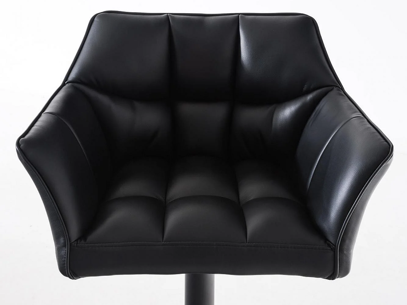 Lot de 2  Tabouret de bar - Similicuir & Noir - Noir - Damaso