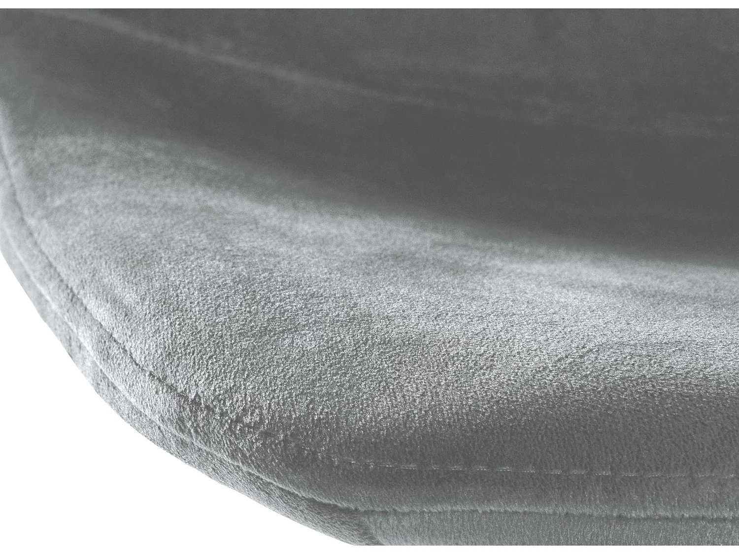 Lot de 2 Tabourets de bar - Velours & Métal - Gris - Divo