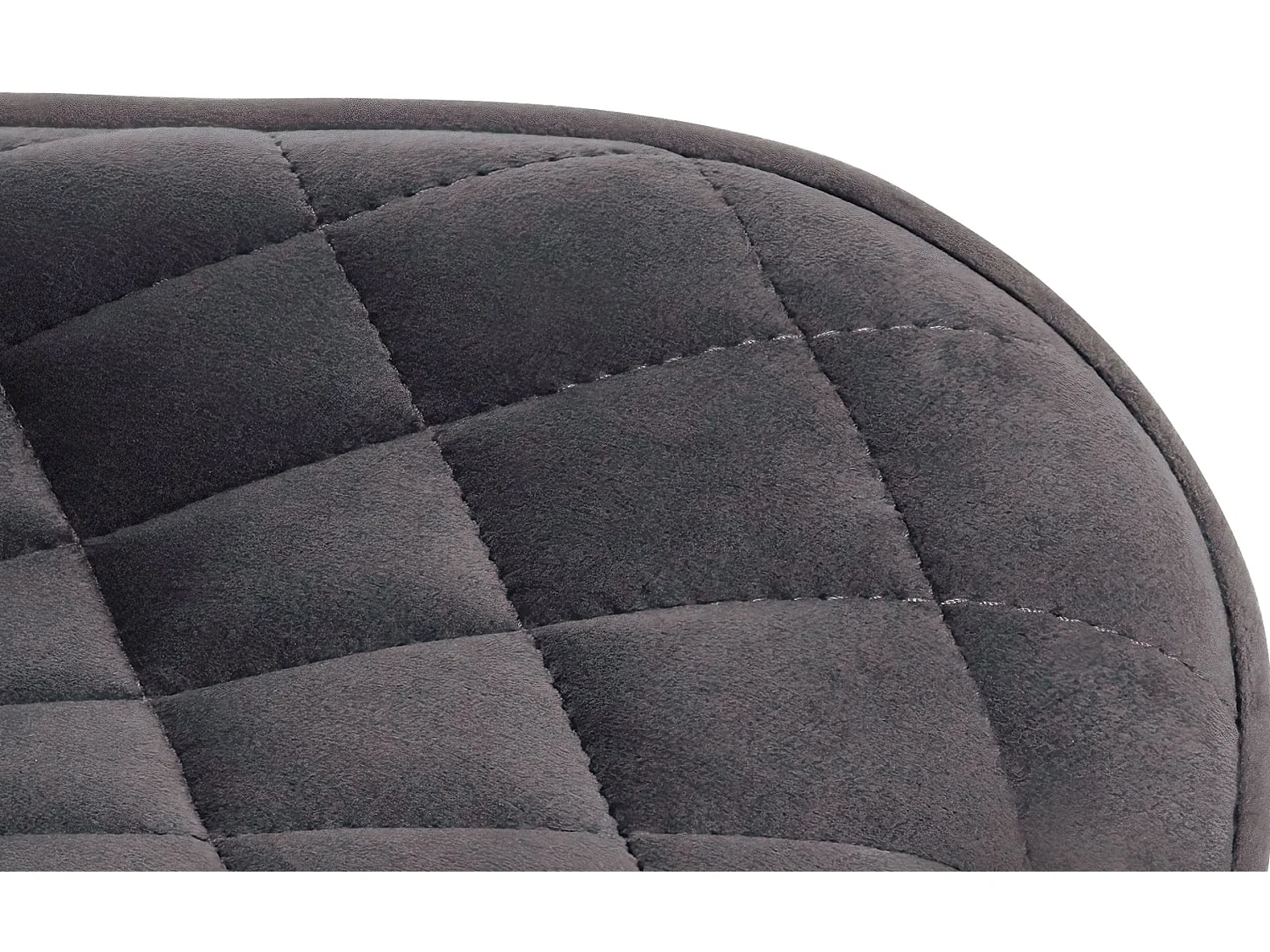 Lot de 2  Tabouret de bar - Velours - Gris foncé - Minosa