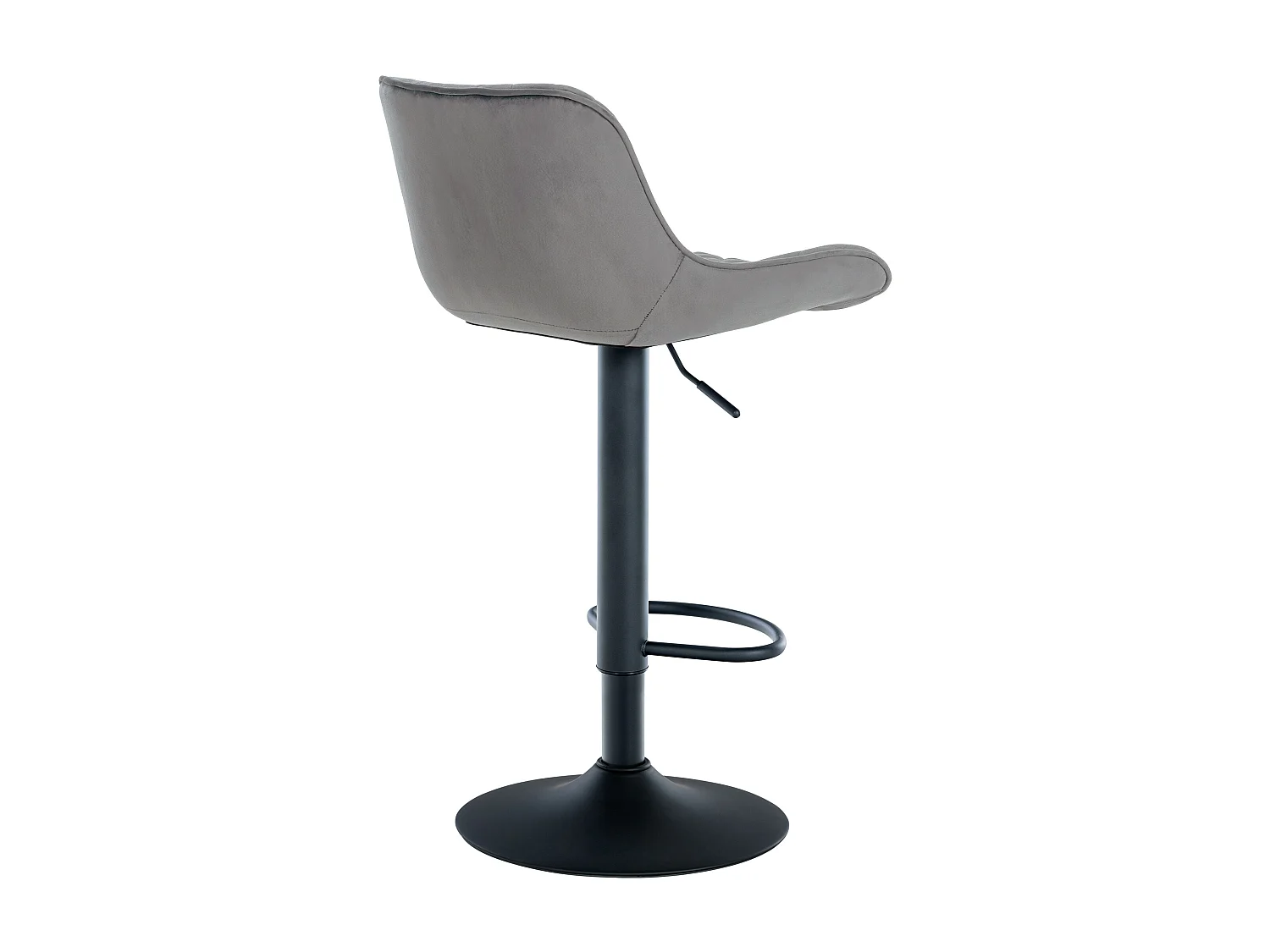 Lot de 2  Tabouret de bar - Velours - Gris foncé - Minosa