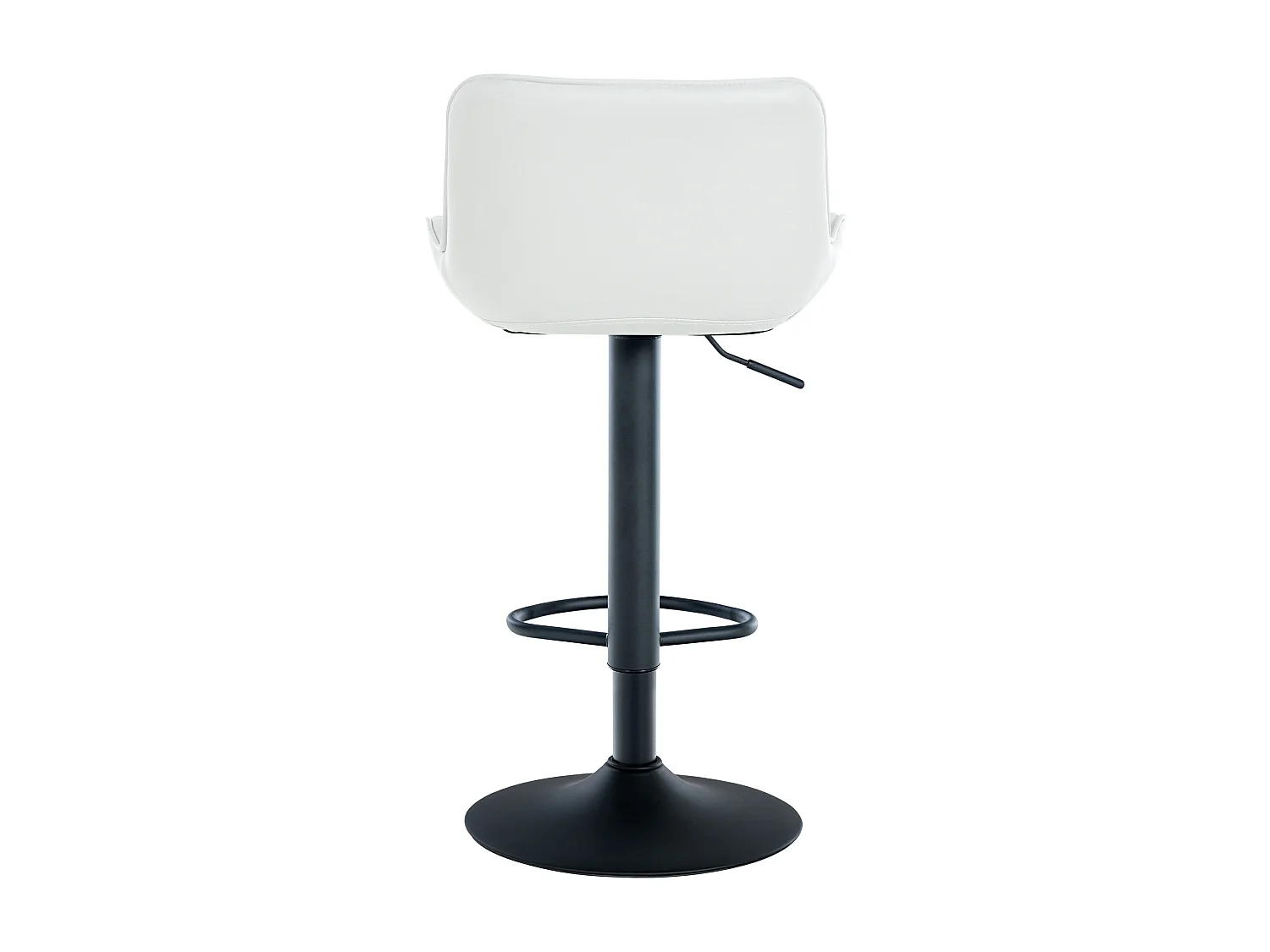 Lot de 2  Tabouret de bar - Similicuir - Blanc - Minosa