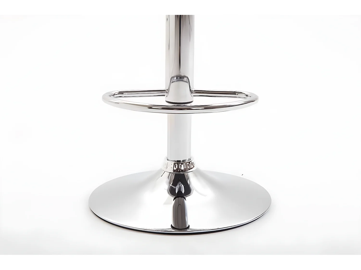 Lot de 2 Tabourets de bar - Tissu & Métal chromé - Gris - Kiel