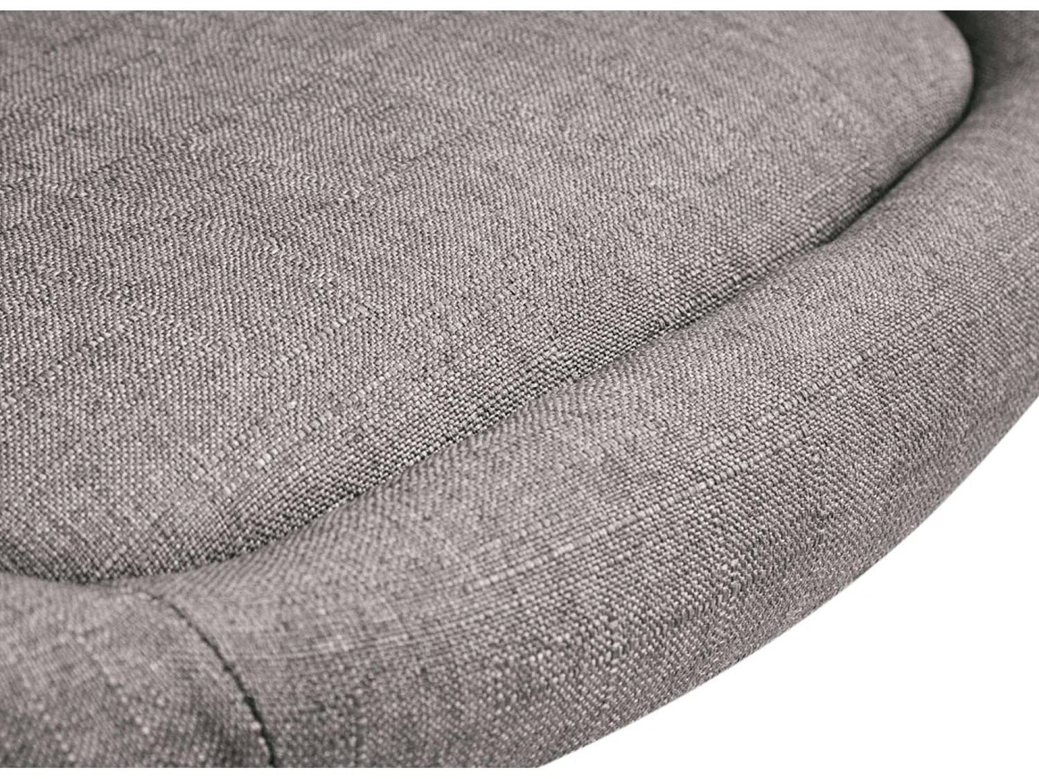 Lot de 2 Tabourets de bar - Tissu & Métal chromé - Gris clair - Miami V2