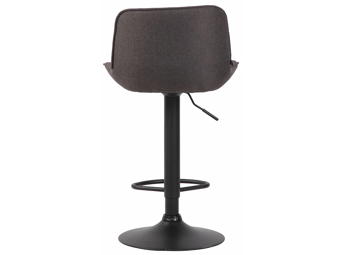 Lot de 2 Tabourets de bar - Tissu & Métal - Gris foncé - Lentini