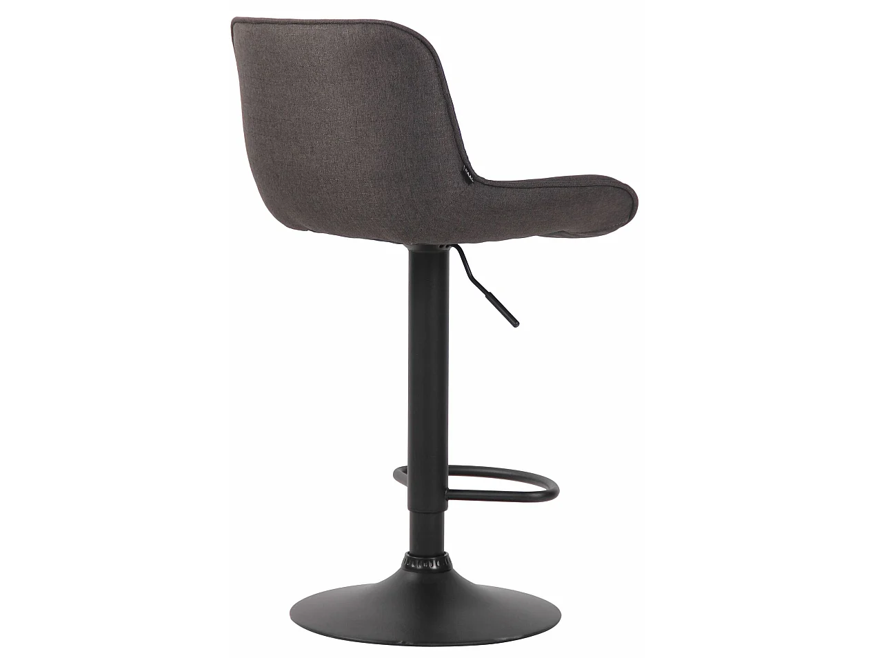 Lot de 2 Tabourets de bar - Tissu & Métal - Gris foncé - Lentini