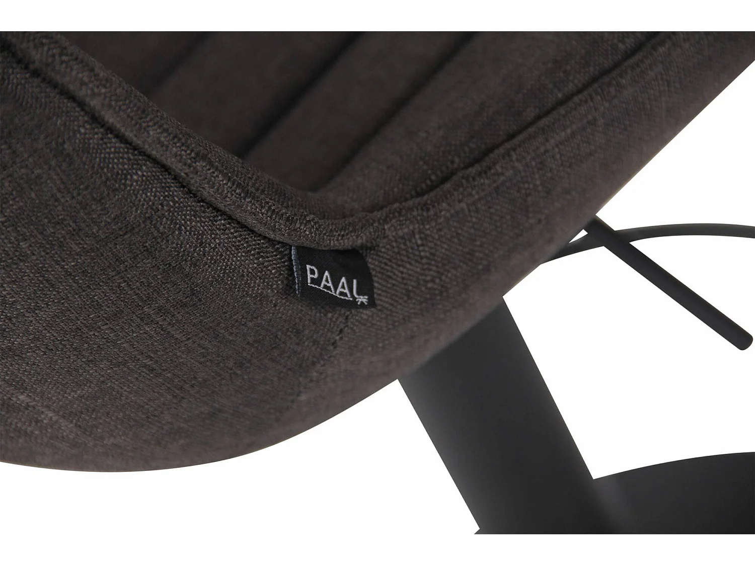 Lot de 2 Tabourets de bar - Tissu & Métal - Gris foncé - Lentini