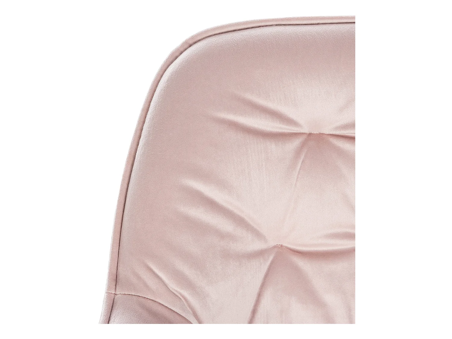 Lot de 2 Tabourets de bar - Velours & Métal noir mat - Rose - Gibson 76