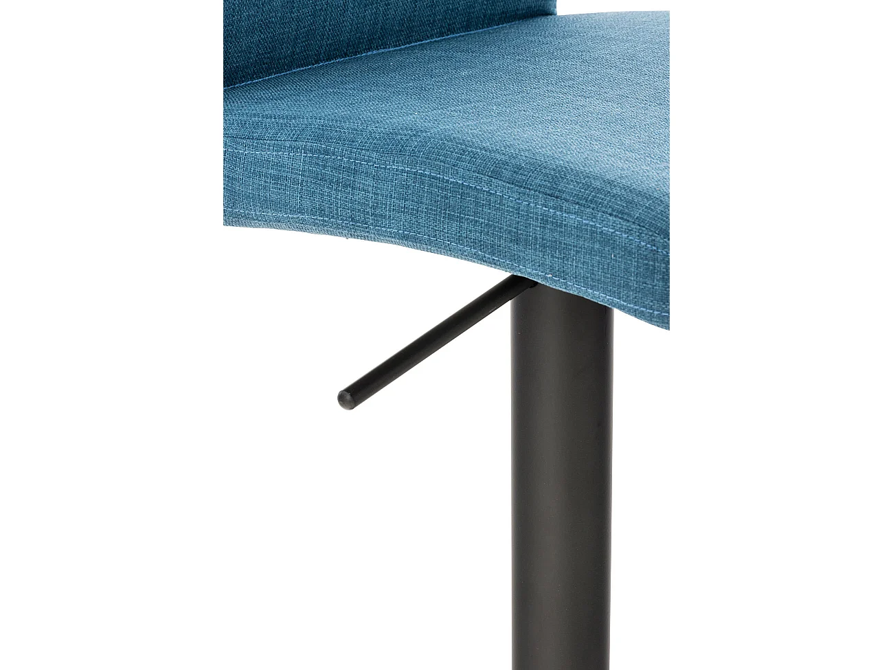 2er Set Barhocker - Stoff & schwarz - blau - Cadiz