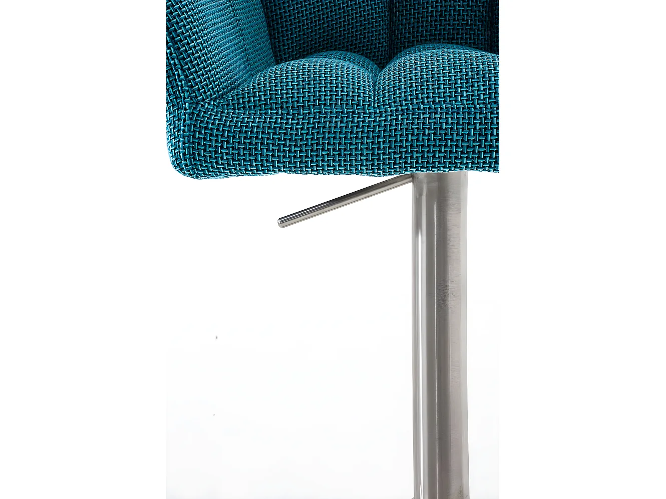 Lot de 2  Tabouret de bar - Tissu & Acier inoxydable - Turquoise - Damaso