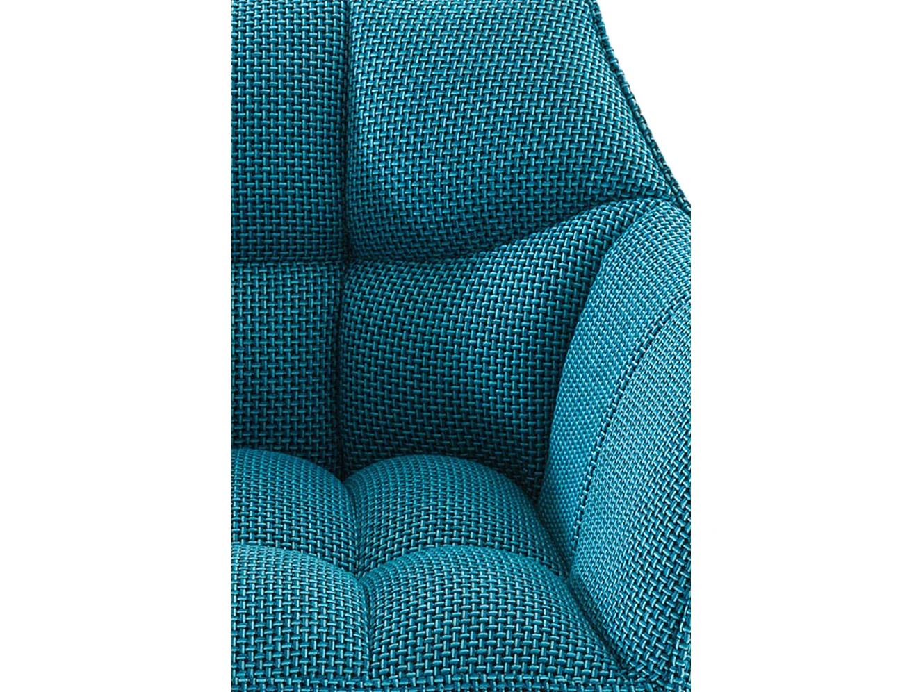 Lot de 2  Tabouret de bar - Tissu & Acier inoxydable - Turquoise - Damaso