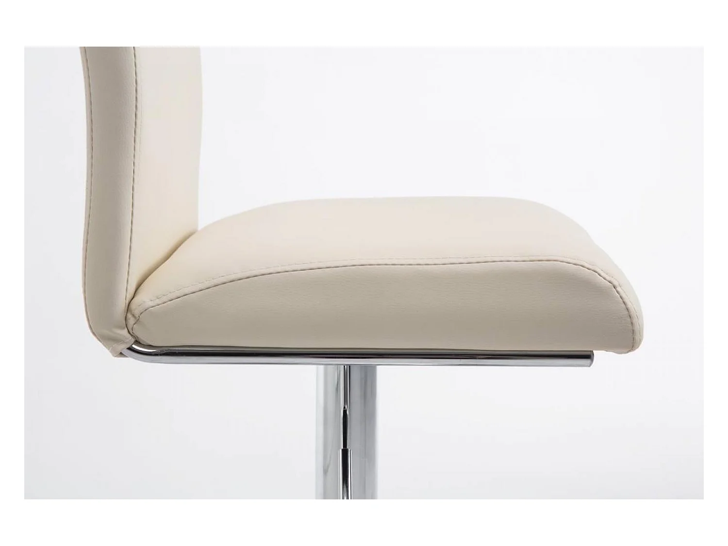 2er Set Barhocker - Kunstleder & schwarz - creme - Köln