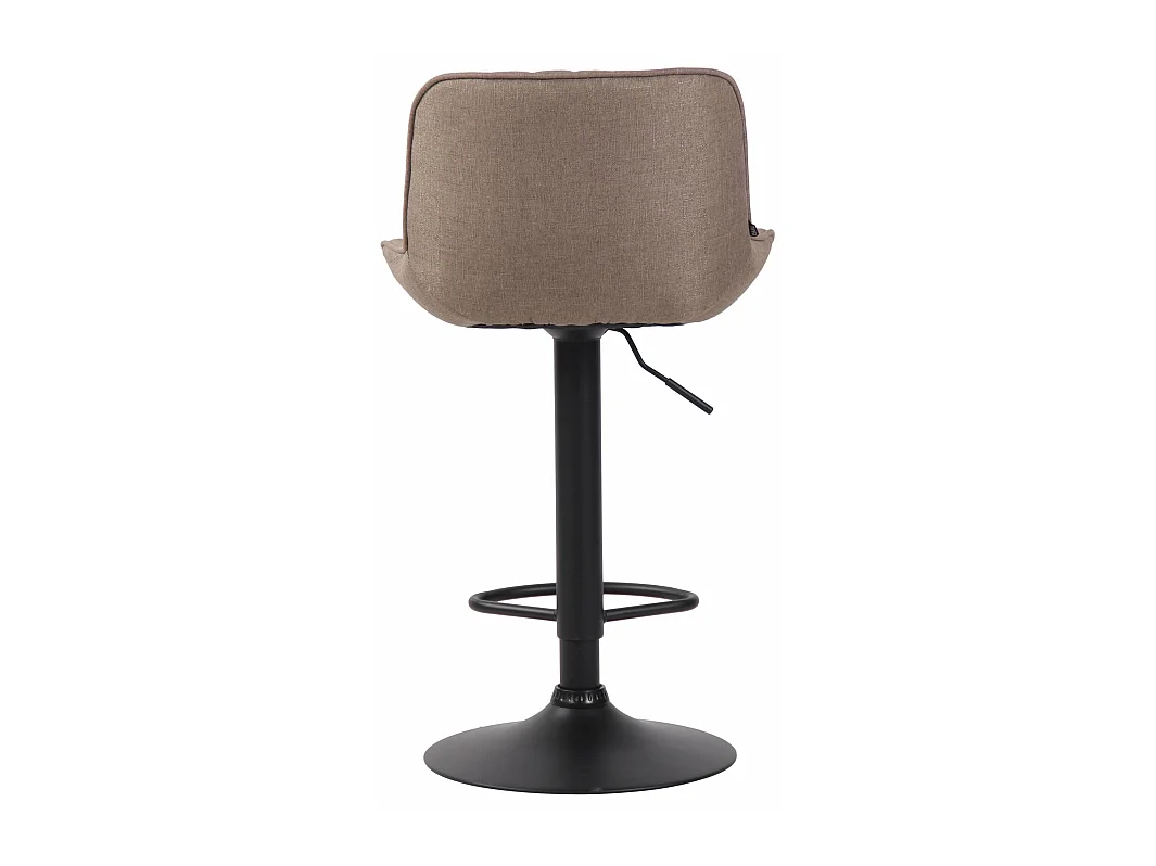 Lot de 2 Tabourets de bar - Tissu & Métal - Taupe - Lentini