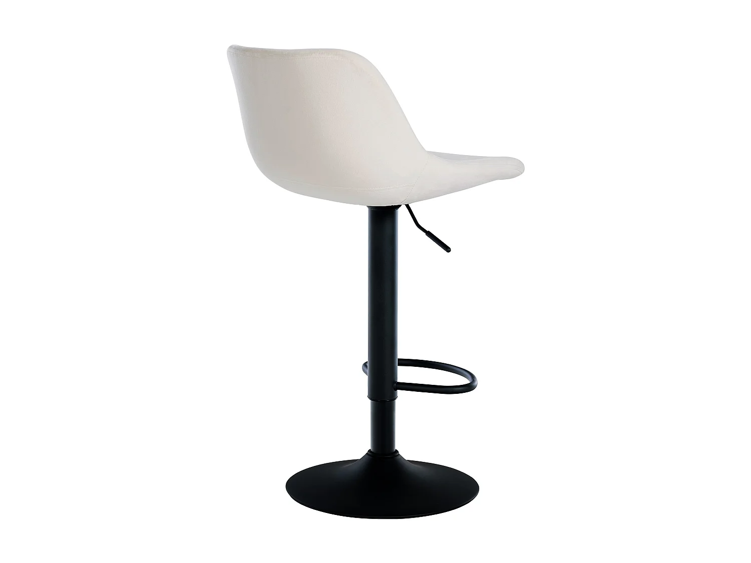 Conjunto de 2 bancos de bar Loft creme|veludo