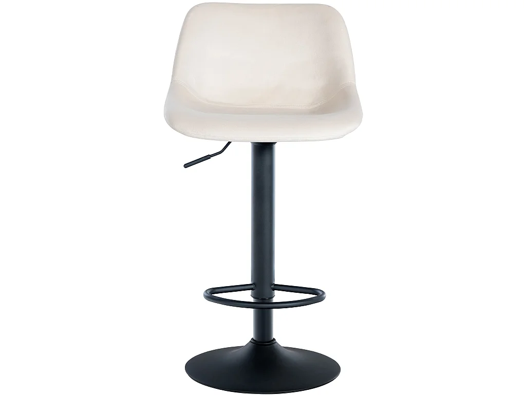 Lot de 2  Tabouret de bar - Velours - Crème - Loft