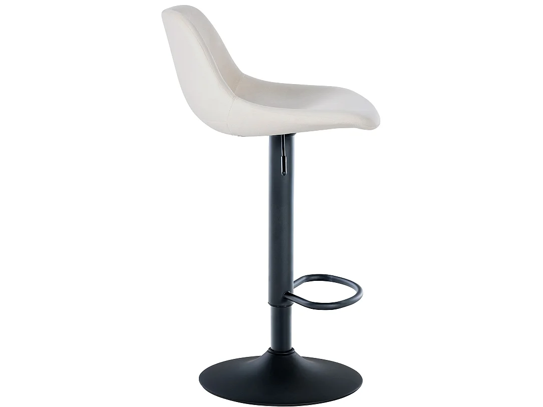 Lot de 2  Tabouret de bar - Velours - Crème - Loft