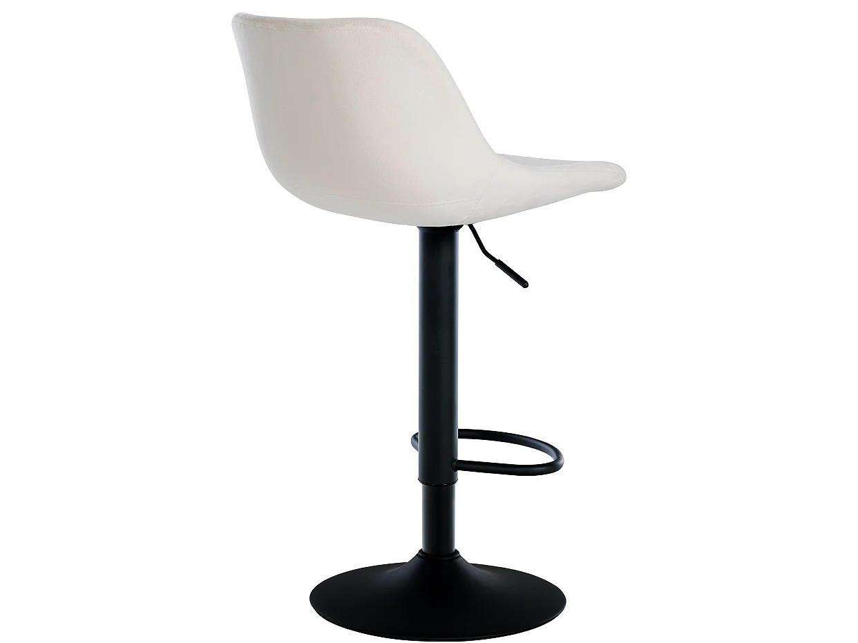 Lot de 2  Tabouret de bar - Velours - Crème - Loft