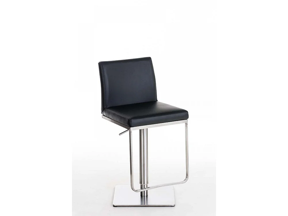 Lot de 2  Tabouret de bar - Similicuir & Acier inoxydable - Noir - Panama