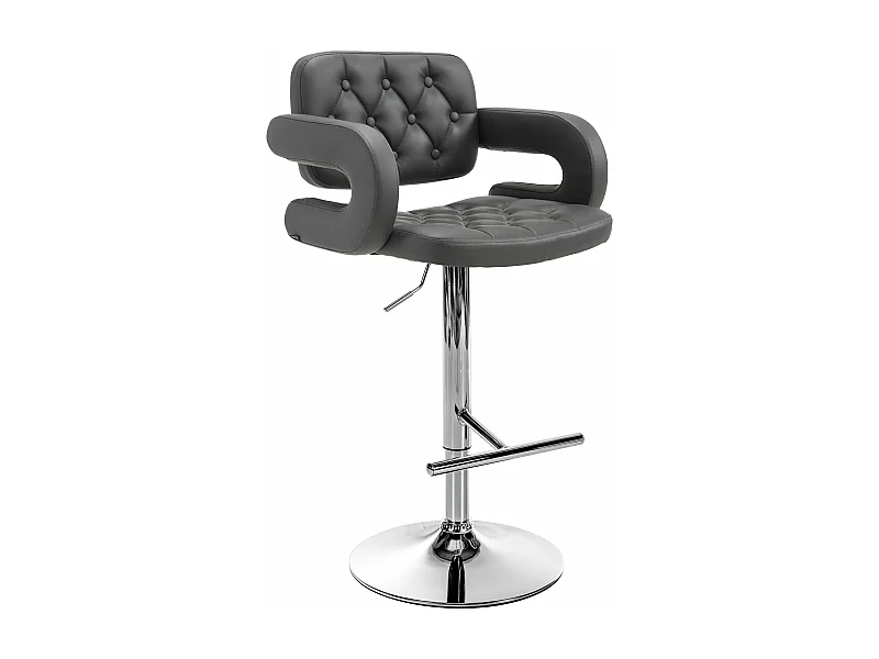 Barhocker - Kunstleder & Metall - grau - Dublin