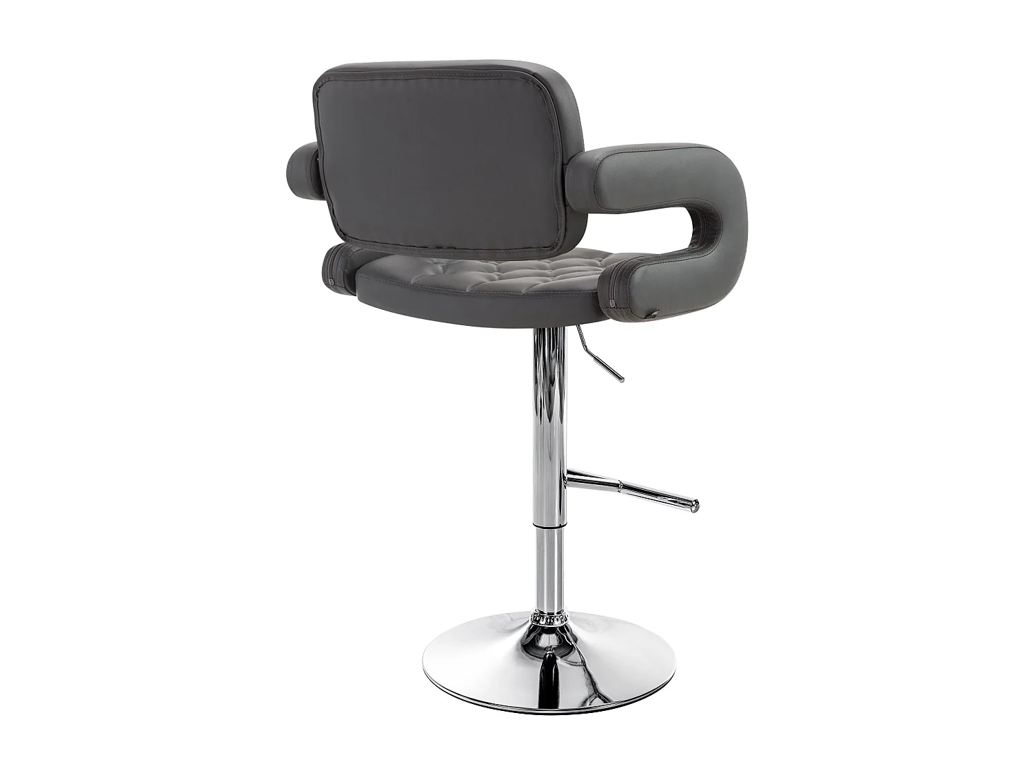 Tabouret de bar - Similicuir & Métal - Gris - Dublin