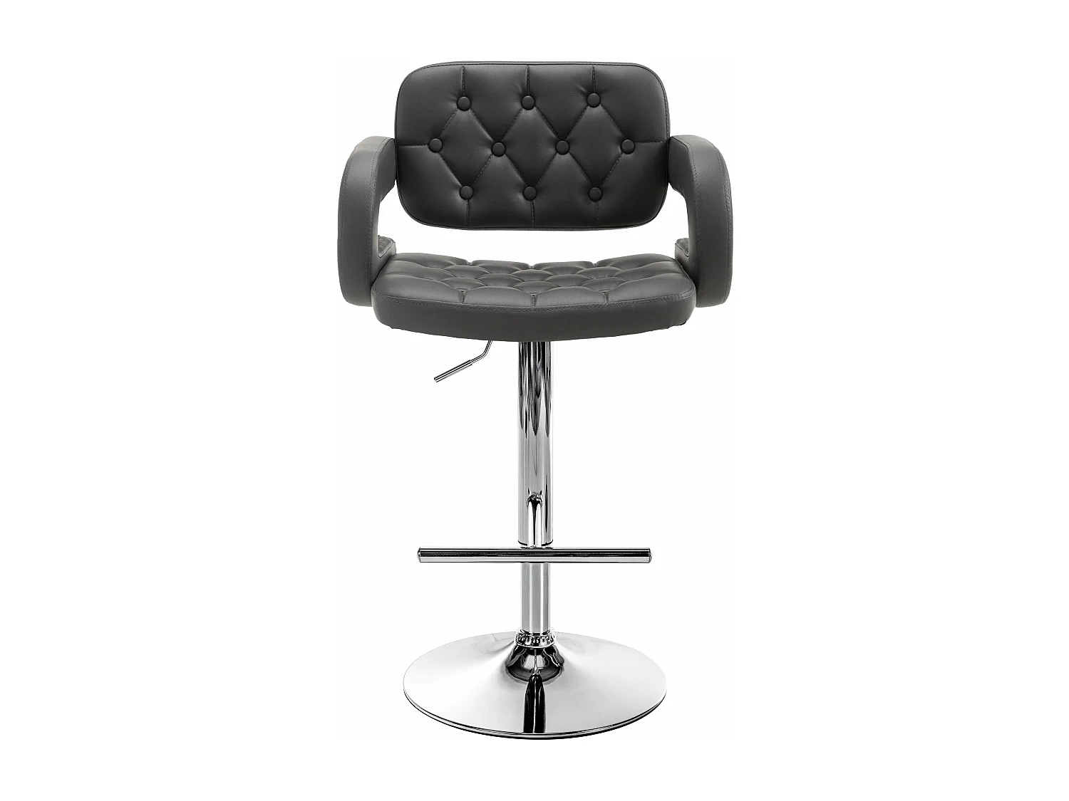 Tabouret de bar - Similicuir & Métal - Gris - Dublin