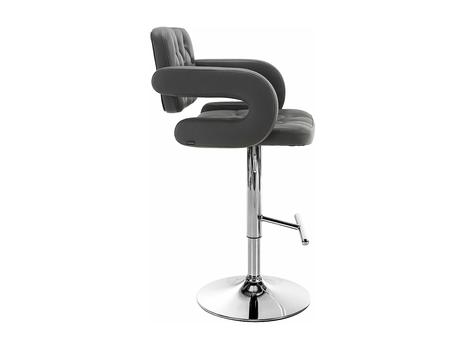 Tabouret de bar - Similicuir & Métal - Gris - Dublin