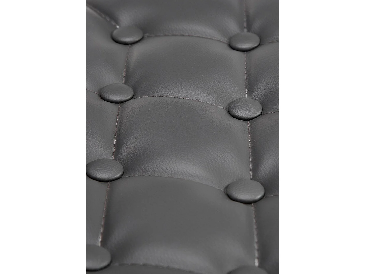 Tabouret de bar - Similicuir & Chrome - Gris - Dublin