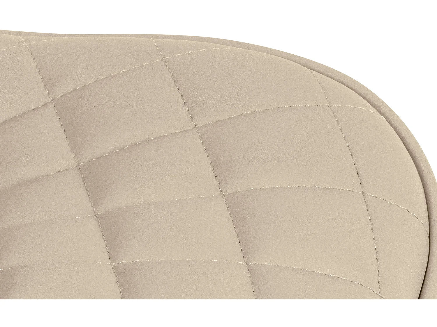 Lot de 2  Tabouret de bar - Similicuir - Crème - Minosa