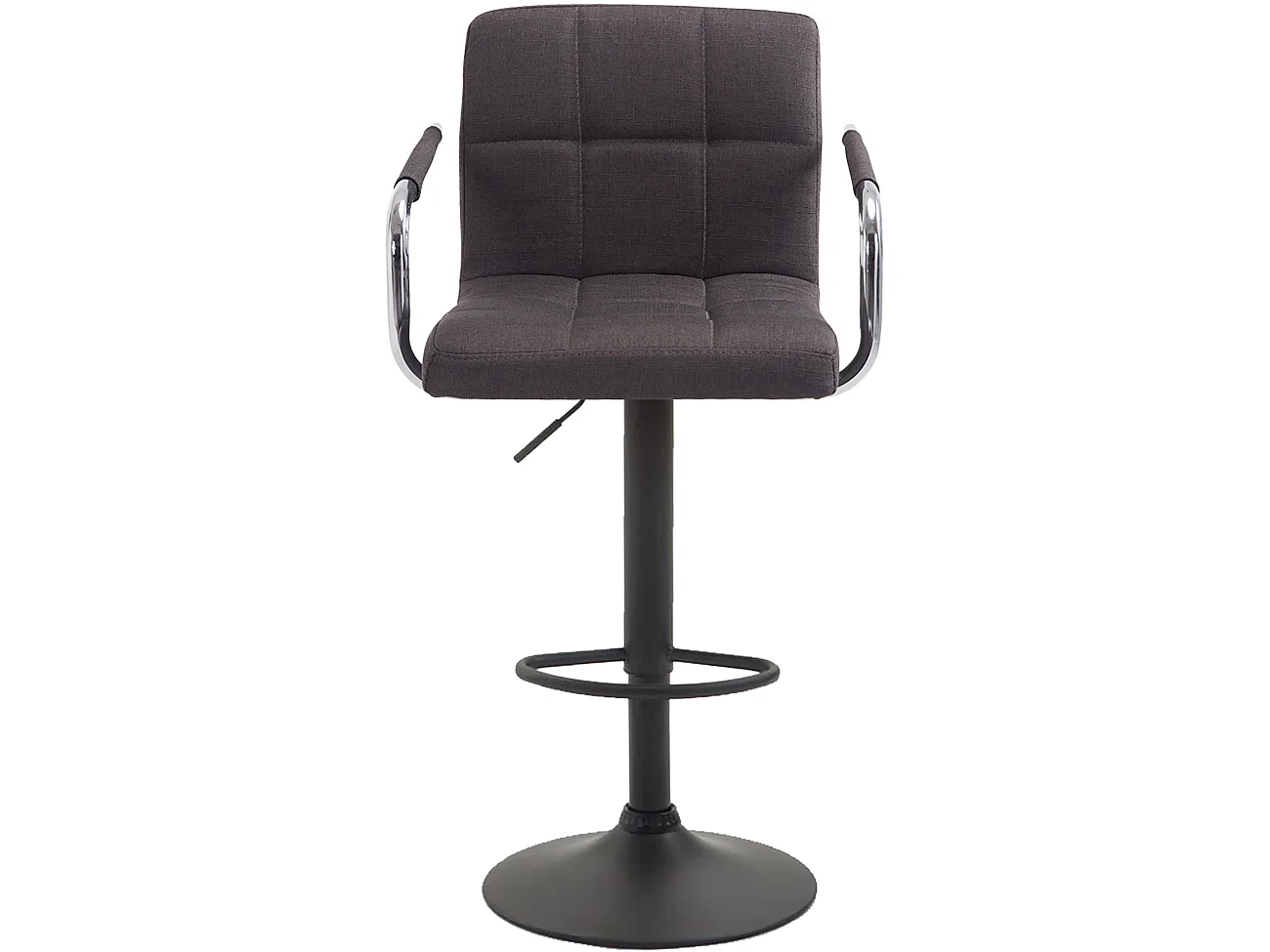 Tabourets de bar - Tissu & Métal - Gris foncé - Lucy V2