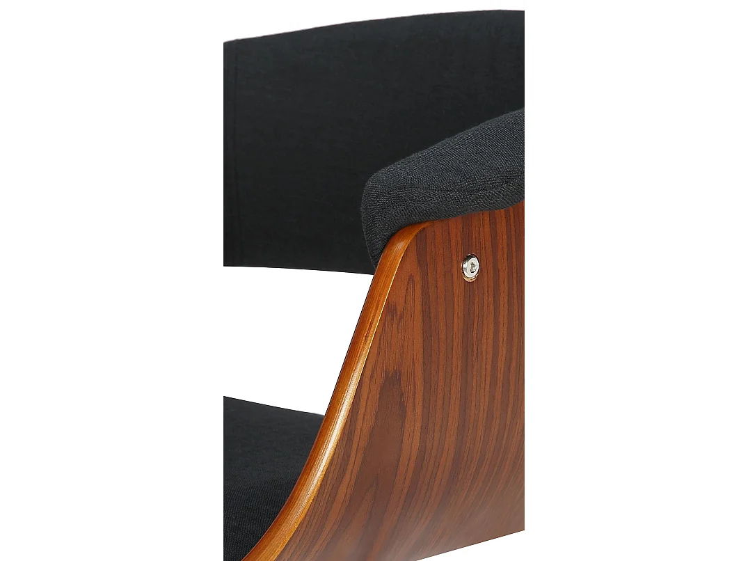 Barhocker - Stoff - walnuss/schwarz - Vestal