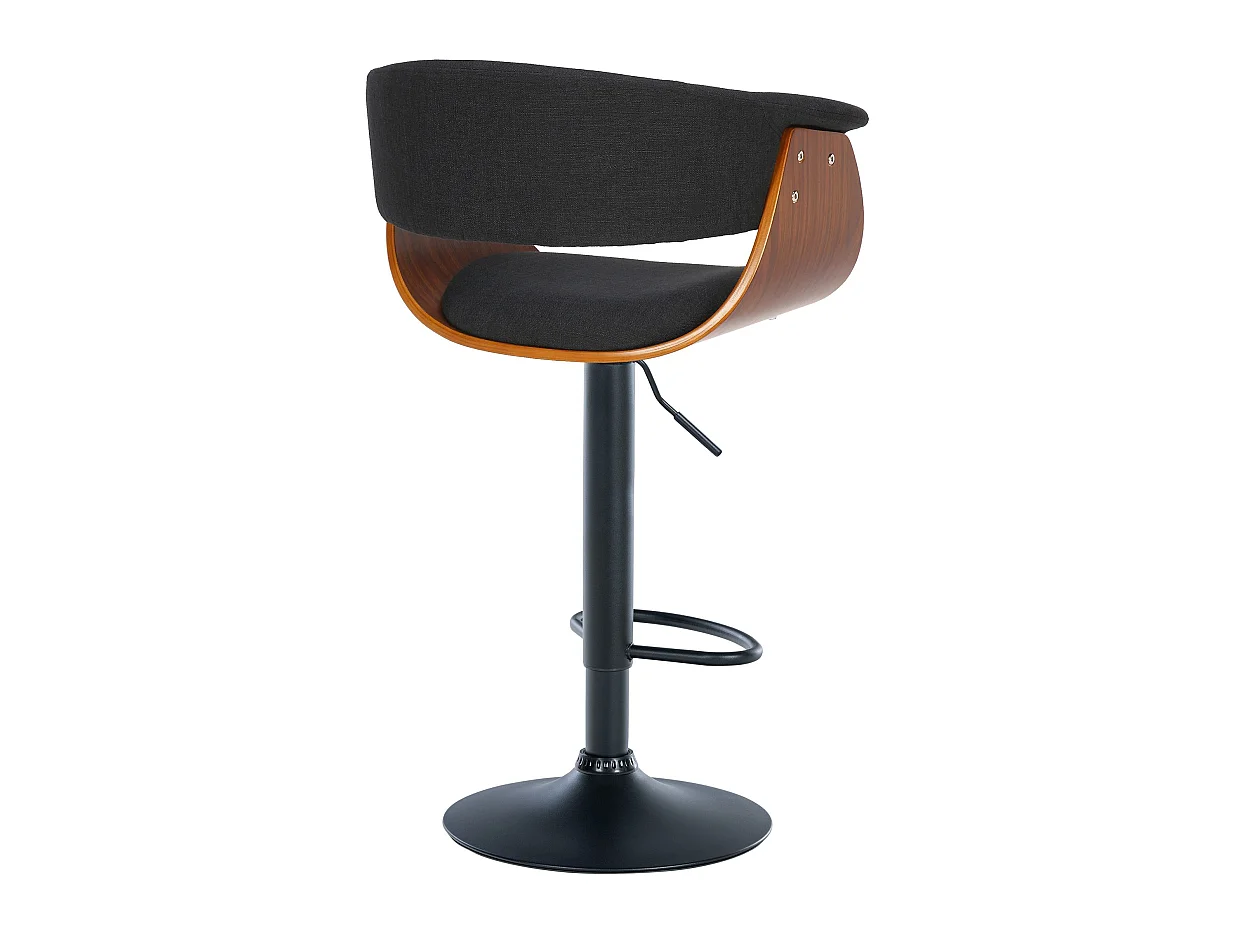 Tabouret de bar - Tissu - Noyer / Noir - Vestal