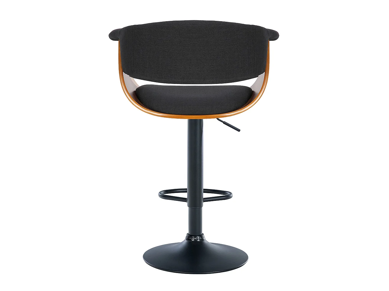 Tabouret de bar - Tissu - Noyer / Noir - Vestal