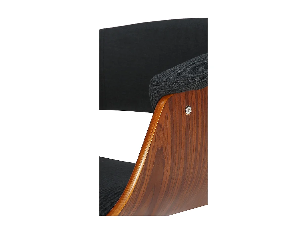 Tabouret de bar - Tissu - Noyer / Noir - Vestal