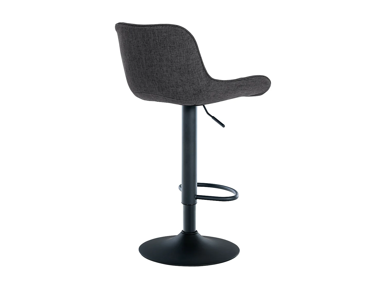 Lot de 2  Tabouret de bar - Tissu - Noir - Minosa