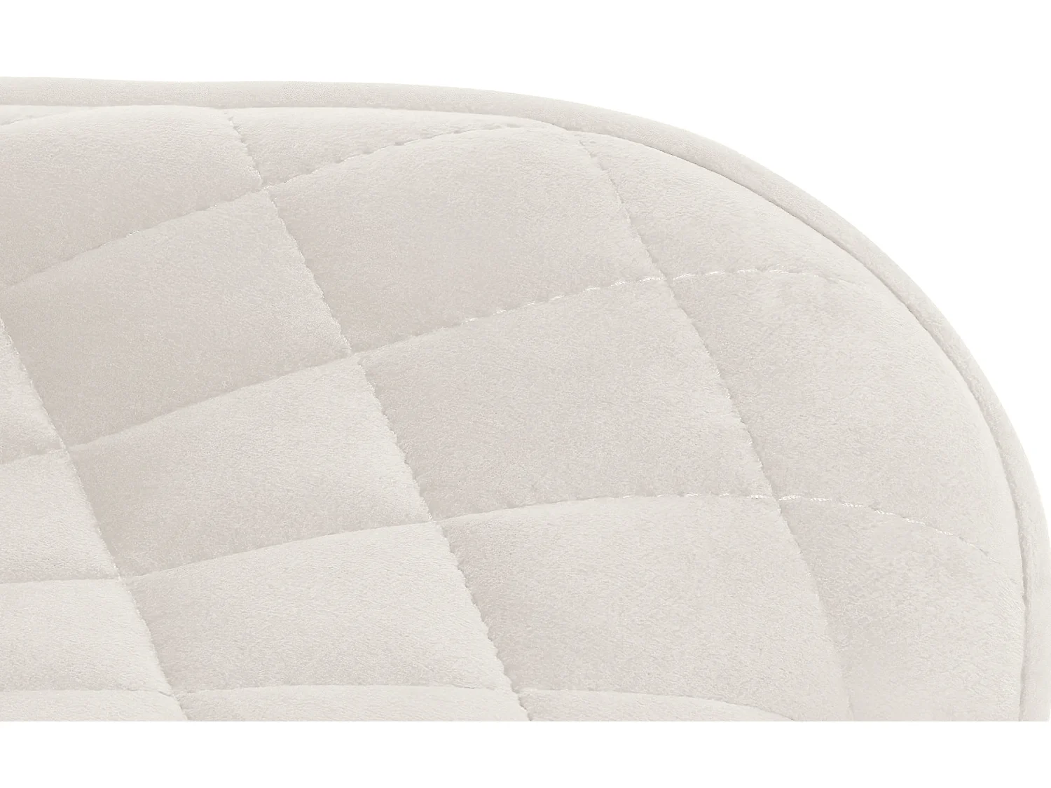 Lot de 2  Tabouret de bar - Velours - Crème - Minosa