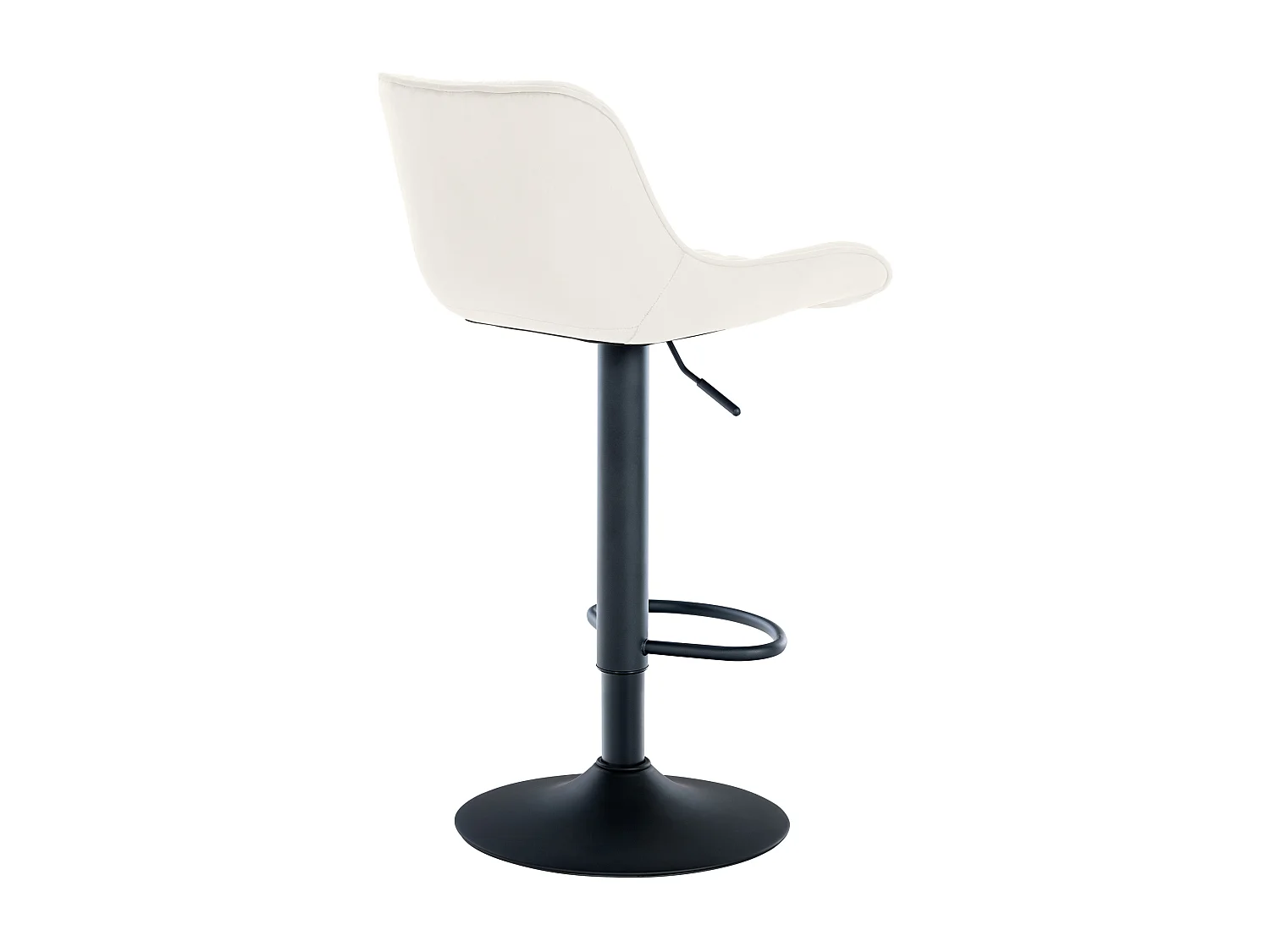 Lot de 2  Tabouret de bar - Velours - Crème - Minosa
