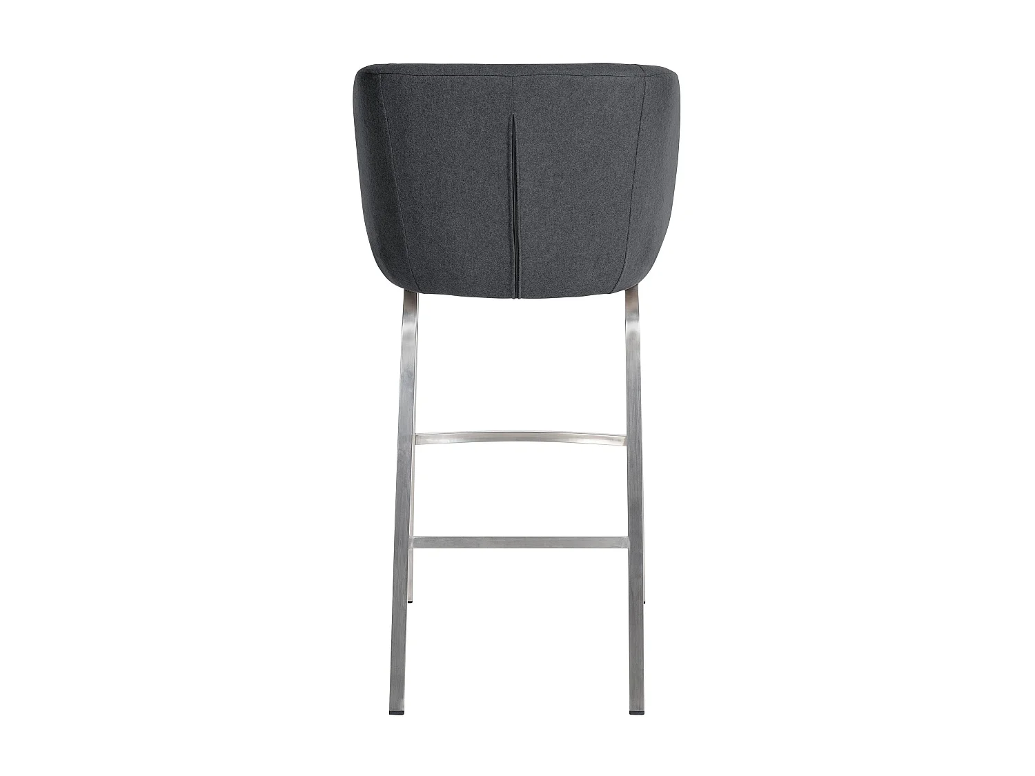 Tabourets de bar - Feutrine & Acier inoxydable - Gris - Rockhill