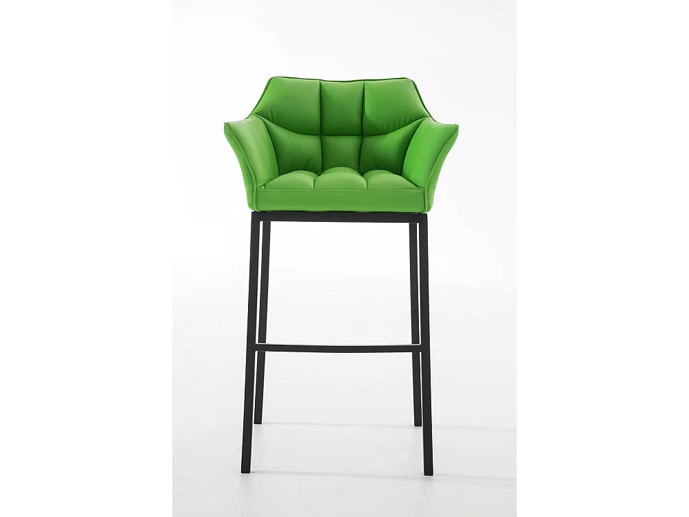 Barkruk - Kunstleer & zwart - groen - Damaso