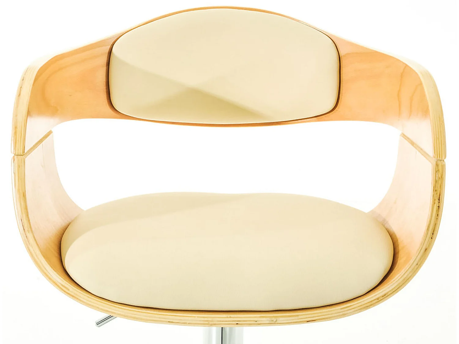 Lot de 2  Tabouret de bar - Similicuir - Nature / Crème - Kingston