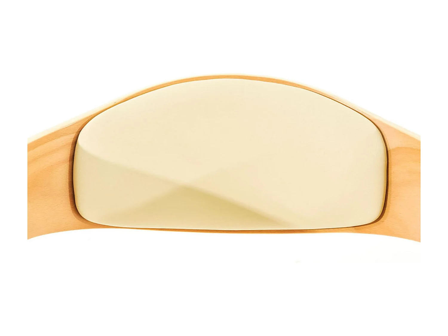 Conjunto de 2 bancos de bar Kingston em imitação de pele natureza/creme