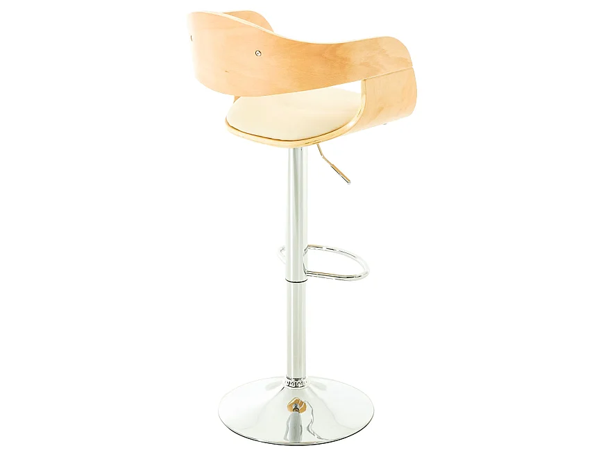 Lot de 2  Tabouret de bar - Similicuir - Nature / Crème - Kingston
