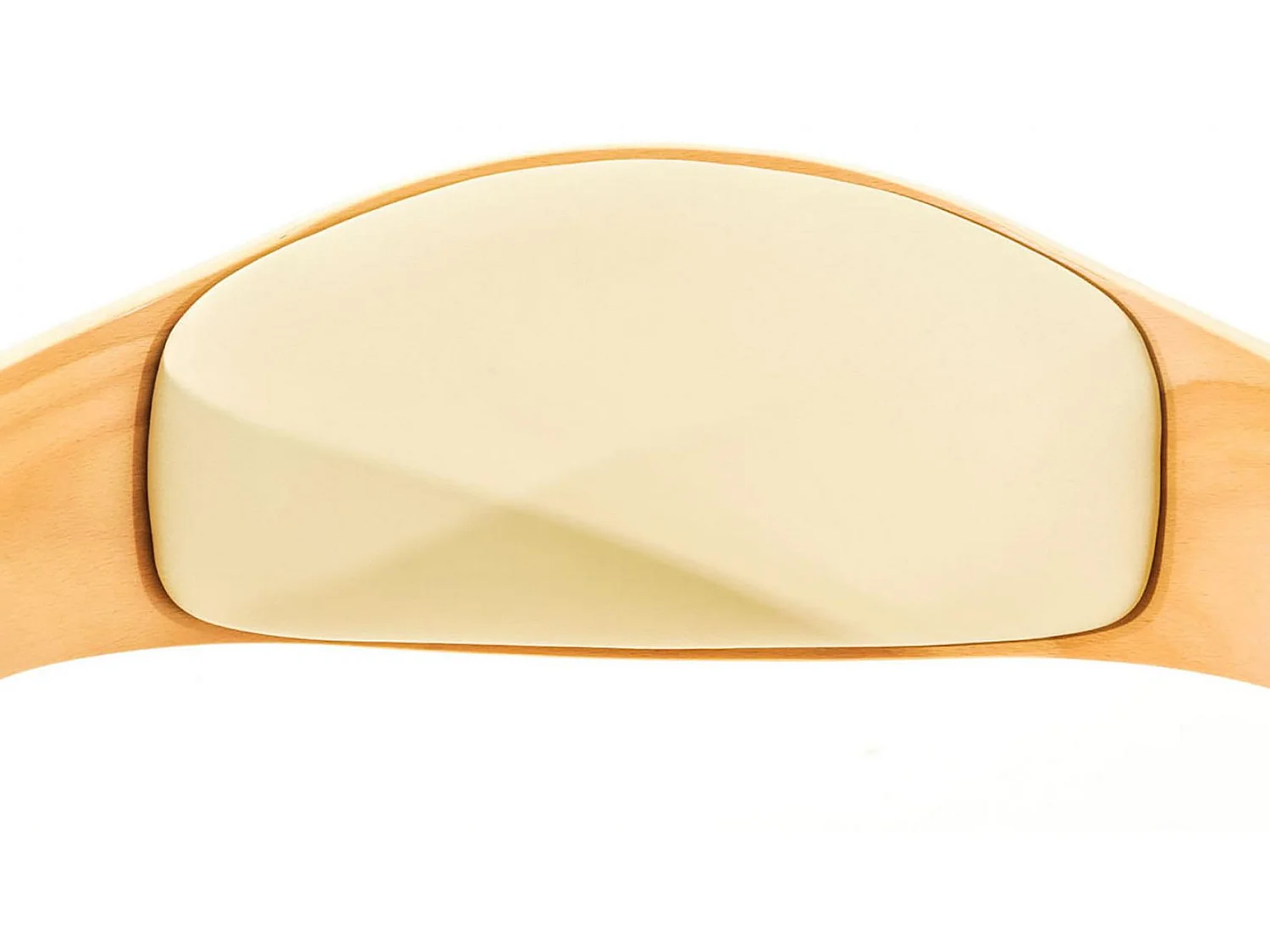 Lot de 2  Tabouret de bar - Similicuir & Noir - Nature / Crème - Kingston