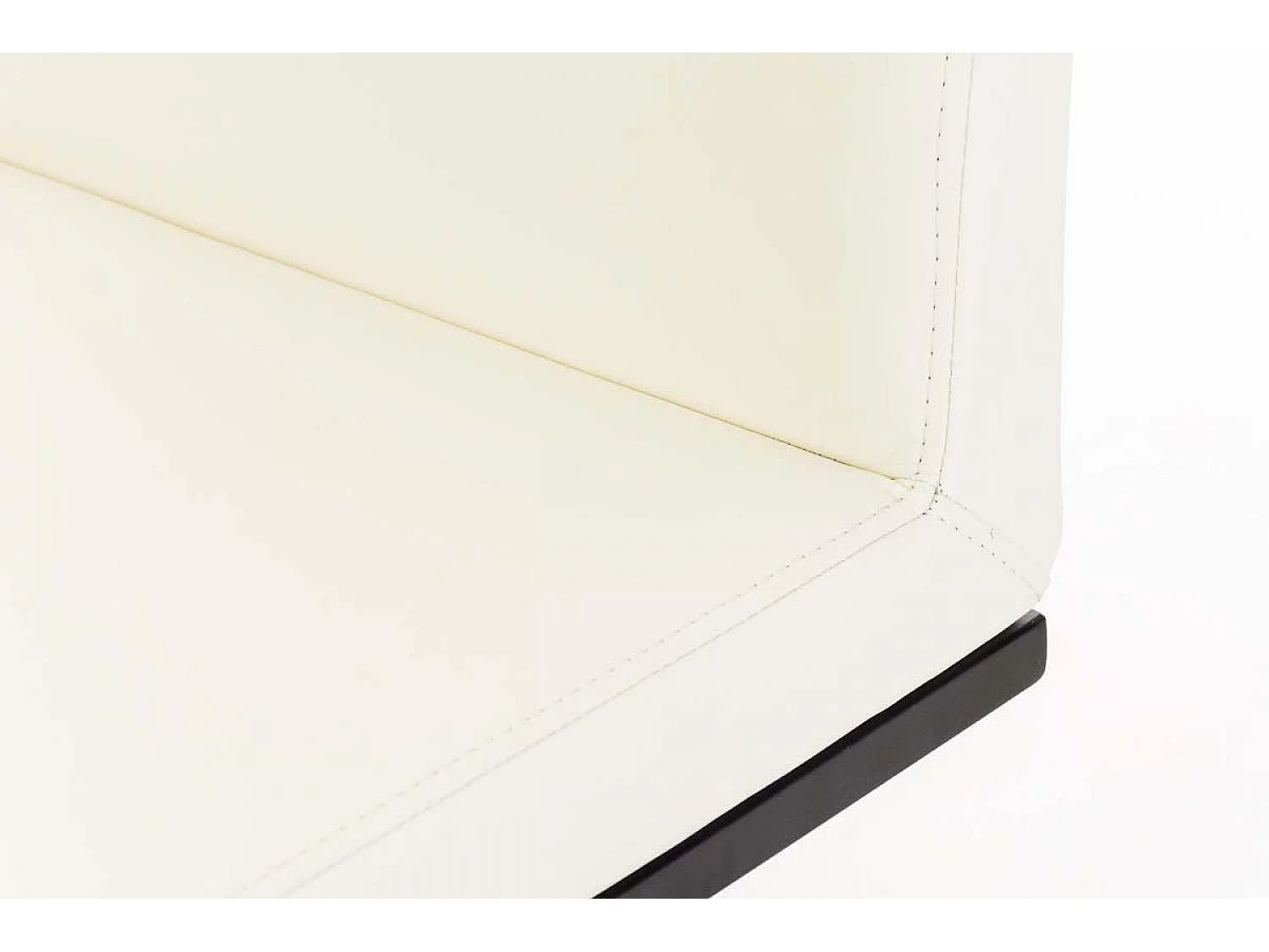 Tabouret de bar - Similicuir & Noir - Crème - Panama