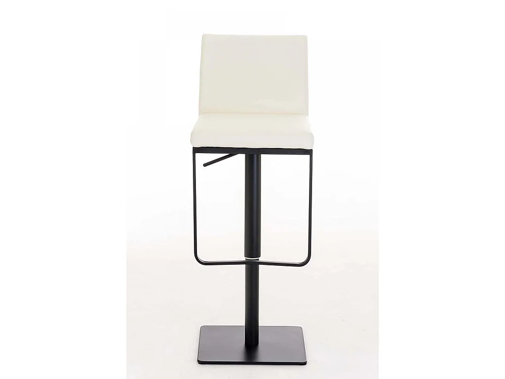 Tabouret de bar - Similicuir & Noir - Crème - Panama