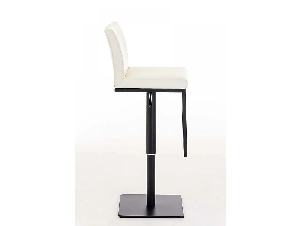 Tabouret de bar - Similicuir & Noir - Crème - Panama