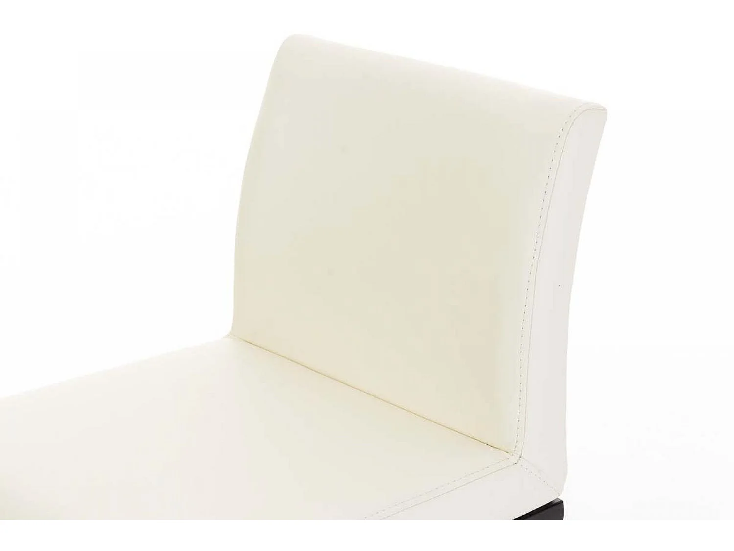 Tabouret de bar - Similicuir & Noir - Crème - Panama