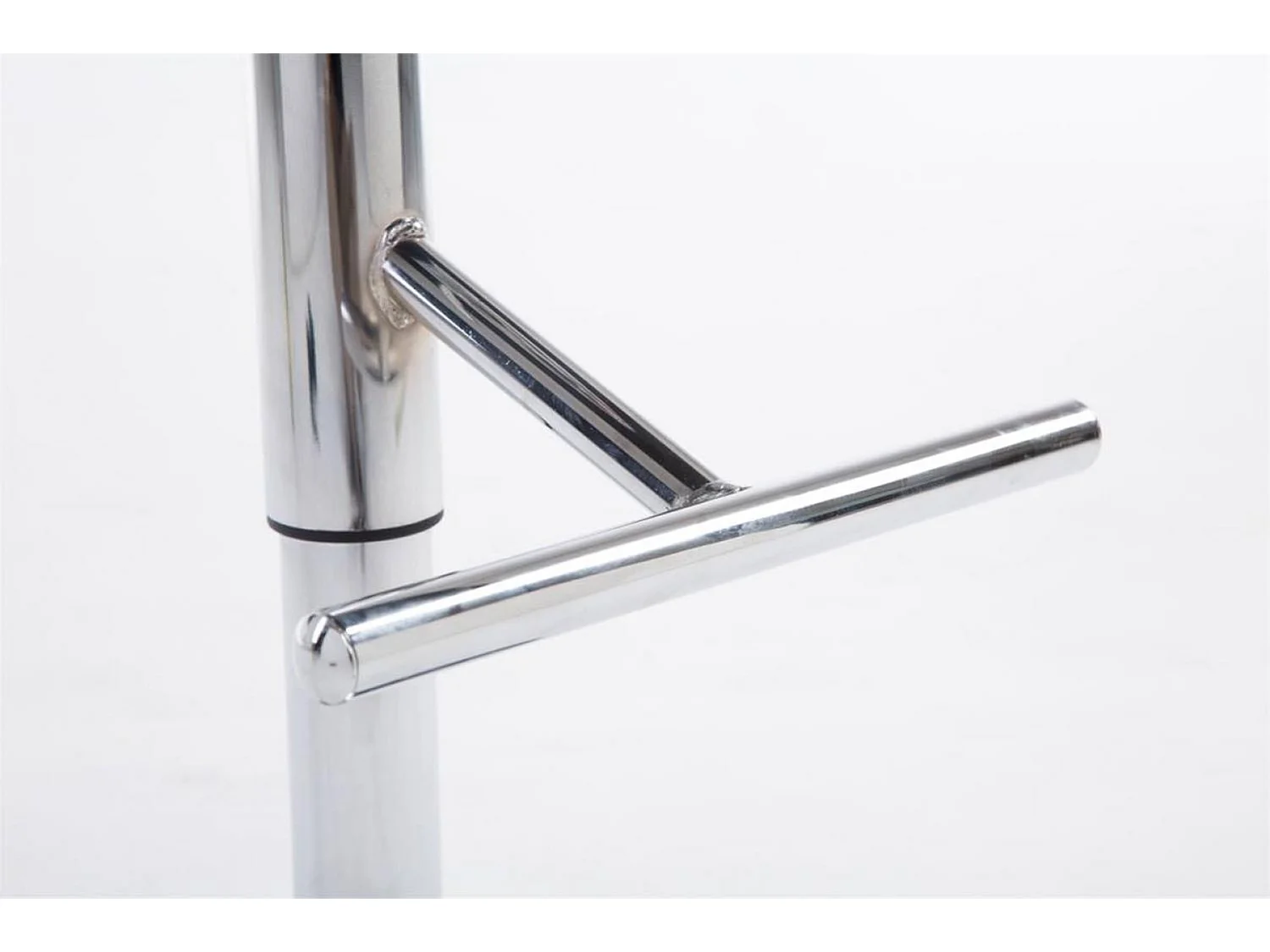 Lot de 2 Tabourets de bar - Tissu & Métal chromé - Gris foncé - California