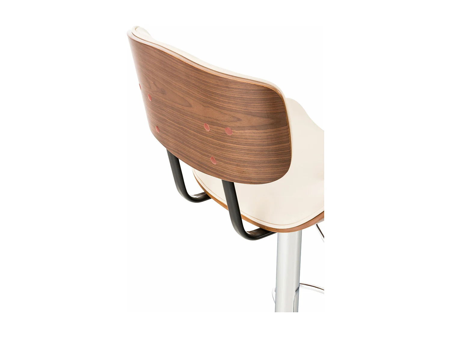 2er Set Barhocker - Kunstleder & antik-hell - walnuss/creme - Sarnia