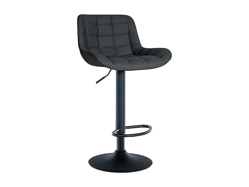 Tabouret de bar - Similicuir - Noir - Tover