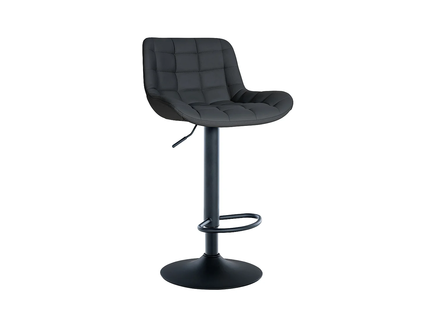 Tabouret de bar - Similicuir - Noir - Tover