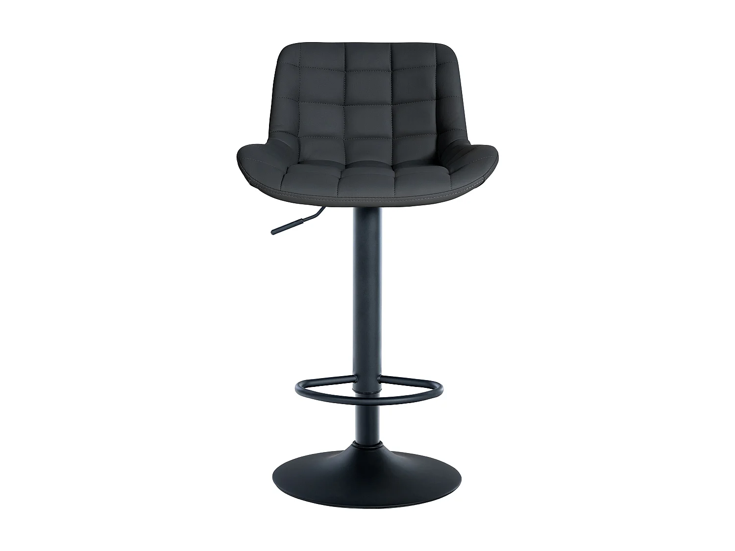 Tabouret de bar - Similicuir - Noir - Tover